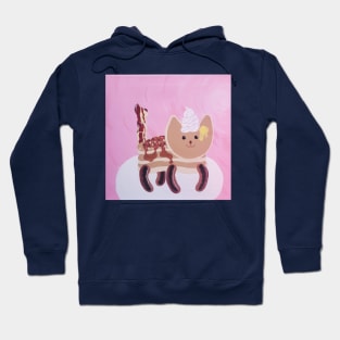 Original Breakfast Cat w/ Painted Background Hoodie